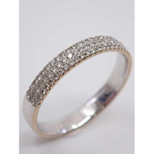 57 - A diamond half eternity 18ct gold ring  finger size T