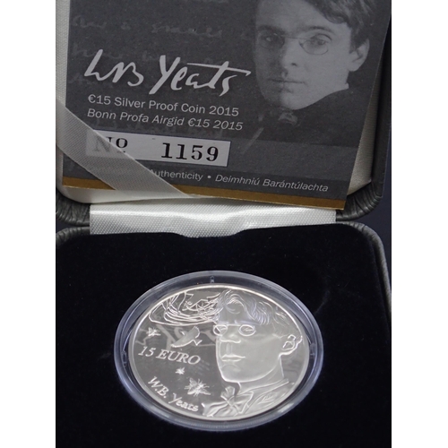 396 - A silver €15 coin in box