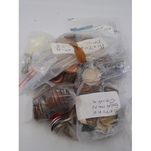 404 - A collection of coin (mixed bags) approx. 1.8kgs)