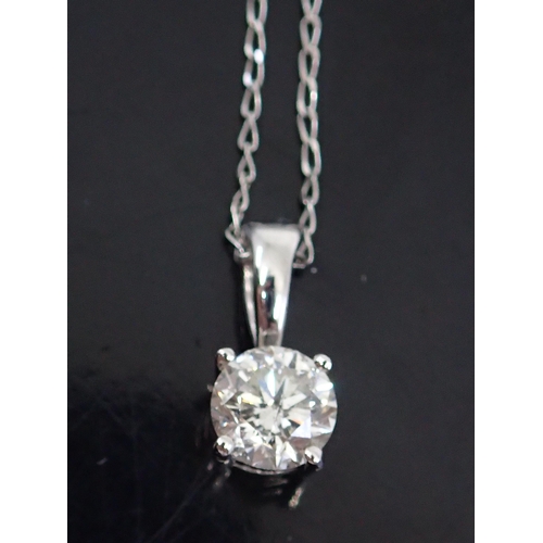 48 - A diamond pendant and chain