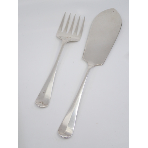 309 - Silver fish knife and fork, approx. 280 grams