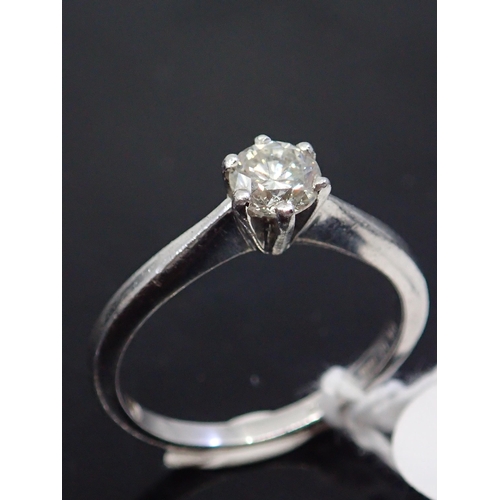 23 - A diamond solitaire ring set in platinum estimated weight of diamonds 0.60cts, finger size N half