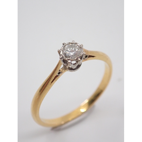 2 - A diamond solitaire ring approx. 3.7 grams set in 18ct gold finger size V