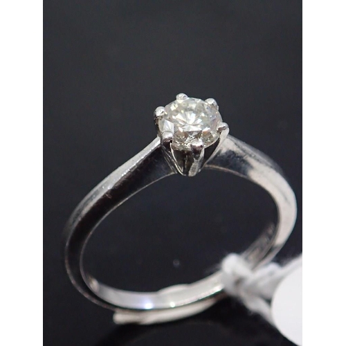 17 - A diamond solitaire ring set in platinum estimated weight of diamonds 0.60cts, showing as finger siz... 