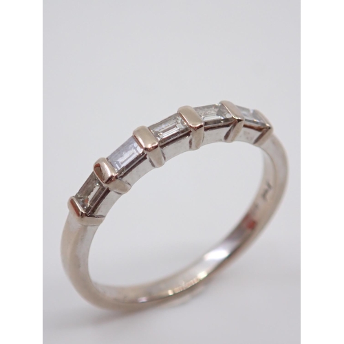 15 - A diamond half eternity ring set in 18ct with a copy of valuation which states the weight as 0.39cts... 