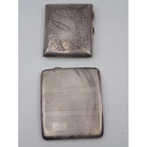 367 - Two silver cigarette cases approx. 193