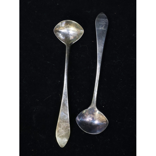 193 - IRISH PROVINCIAL CORK SALT SPOONS. by Carden Terry & Jane Williams approx. 14 grams