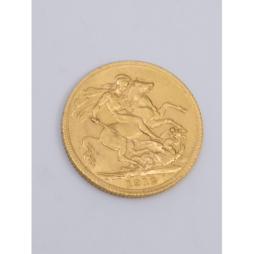 483 - A gold sovereign dated 1912