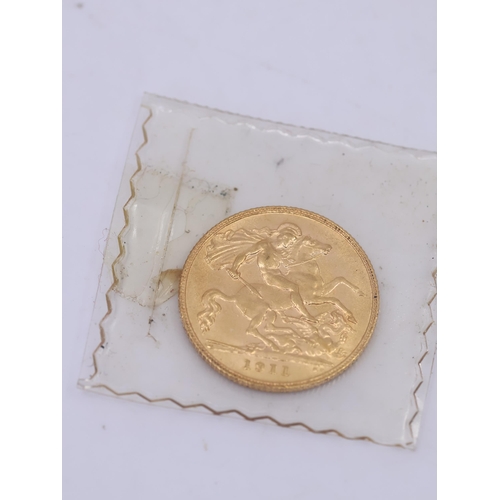 498 - A half sovereign dated 1911