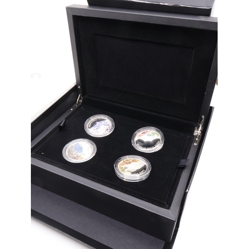 362 - A boxed set of four silver coins (each coin is 28.28 grams), the set is entitled A Portrait of Brita... 