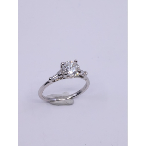 54 - A diamond solitaire ring with a EDR cert which states its 1.02cts E colour and VS1 clarity finger si... 