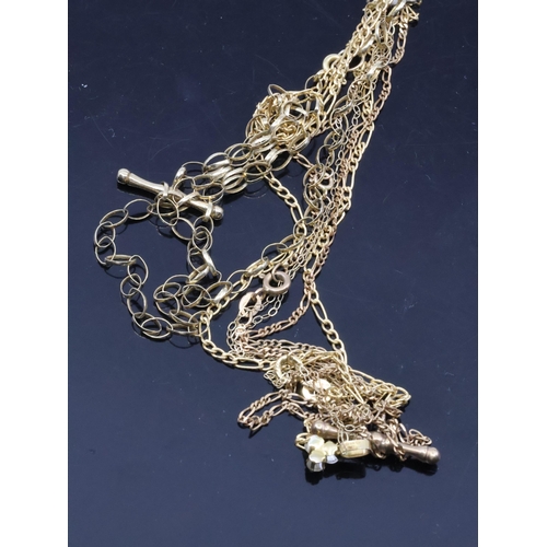 61 - A collection of gold neck chains approx.7.6 grams for auction on the instructions of St Vincent De P... 