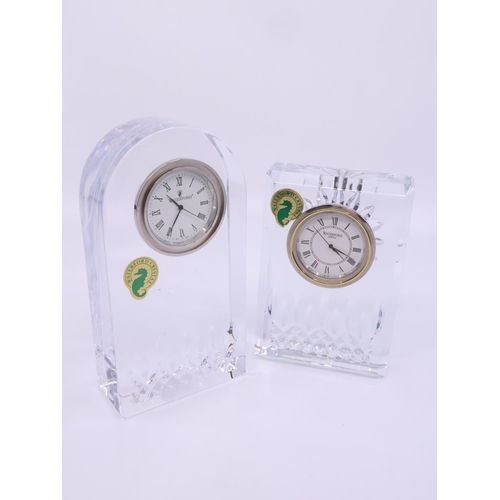 257 - Two Waterford crystal clocks