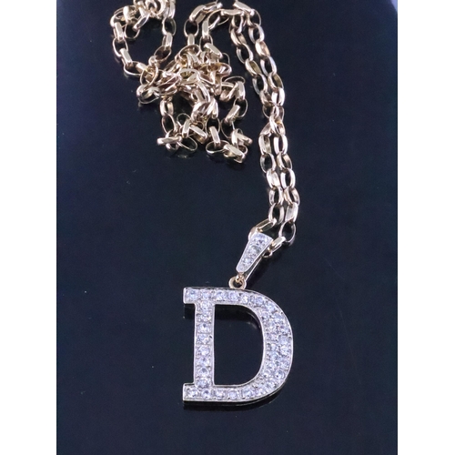 105 - A 9ct gold pendant and 9ct chain approx. 17.5 grams