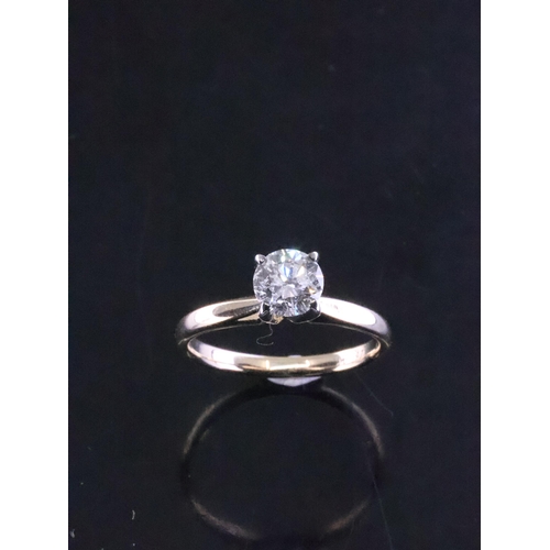 109 - A 14ct gold solitaire ring 2.3 grams, finger size I half estimated weight of diamond 0.72cts