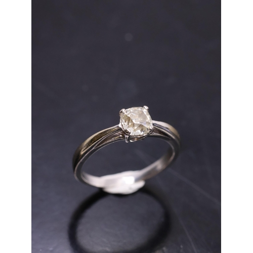 11 - A diamond solitaire ring finger size M, estimated weight of diamond 0.70cts to 0.80cts