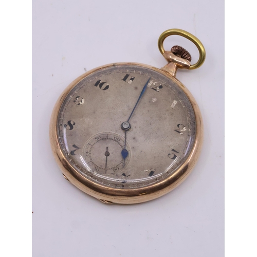 140 - A 9ct gold pocket watch, movement engraved:Paul Garnier Paris. approx. 59.9 grams