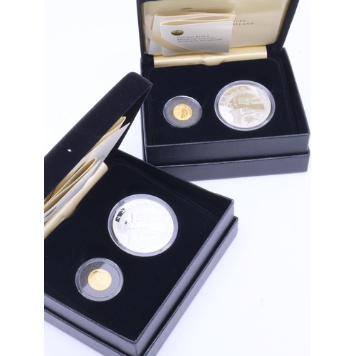 168 - Two gold â¬20 & Silver â¬10 coins in box Beckett