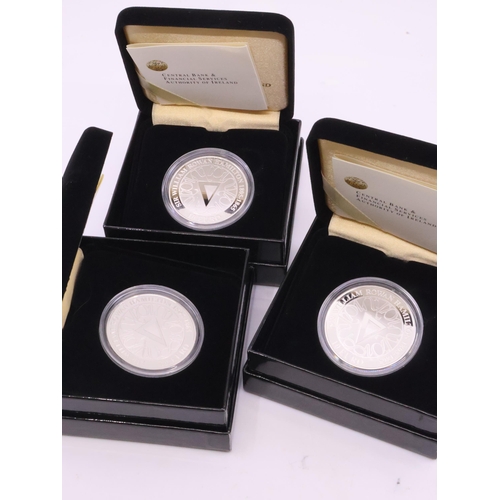 176 - Three silver Hamiton Coins in boxes