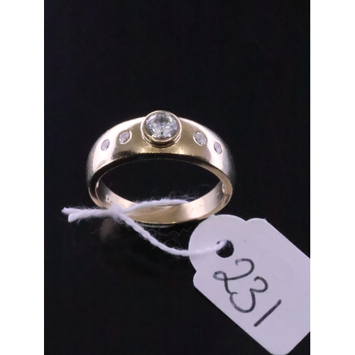 231 - A 14ct gold ring approx. 5.3 grams finger size S