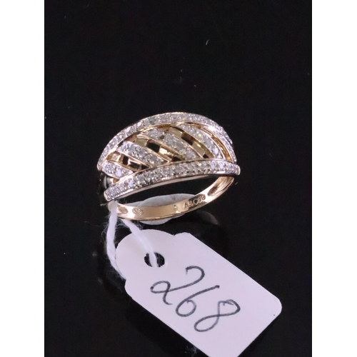 268 - A gold diamond set ring approx. 2.7 grams finger size n half