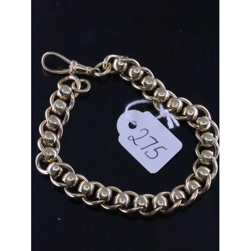 275 - A gold rollerball bracelet  approx. 27.8 grams length 7 inches