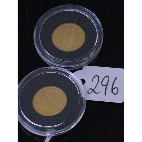 296 - Two gold 20 euro coins