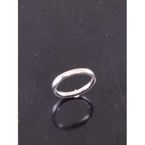 70 - A platinum wedding band approx. 3.7 grams  finger size H