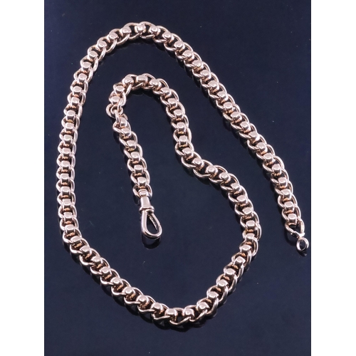 95 - A 9ct gold roller link chain approx. 66 grams, length 20 inches