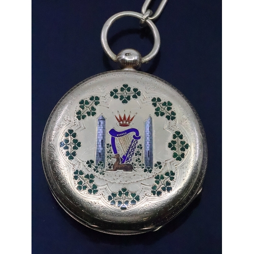 145 - A rare Irish 18ct gold pocket watch by John Donegan number 19758 hallmarked Dublin 1881, the case is... 