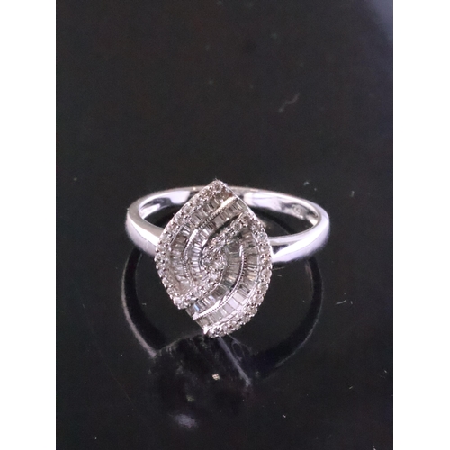 201 - A diamond cluster ring finger size M set in 18ct gold