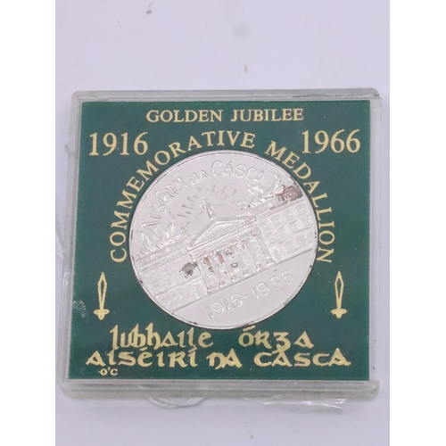 359 - A 1916-1966 Golden Jubilee Commemorative Silver Medallion