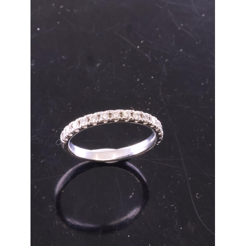 46 - A diamond half eternity ring approx. 3.3 grams finger size K