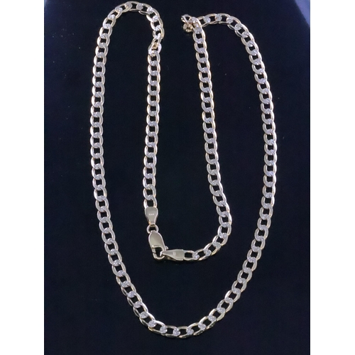 77 - An 18ct gold curb necklet, estimated weight 9.8g