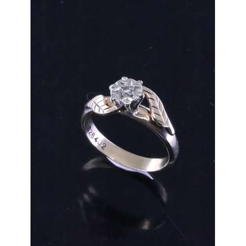 22 - A 9ct gold diamond set ring approx. 2.3 grams finger size I