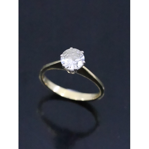 43 - A diamond solitaire ring set in 18ct gold estimated weight of diamond 0.85cts finger size K