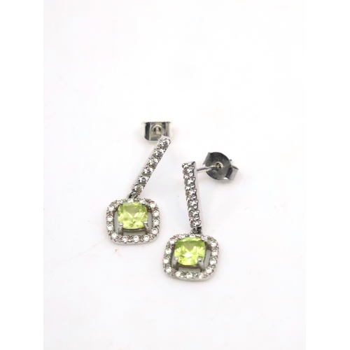 294 - A pair of gem set 18ct gold approx. 2.8 grams