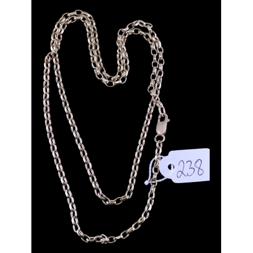 238 - A gold belcher chain 11.5 grams , length 25 inches