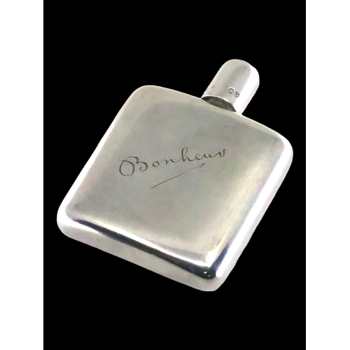 286 - A small silver hip flask approx. 30.9 grams London 1891