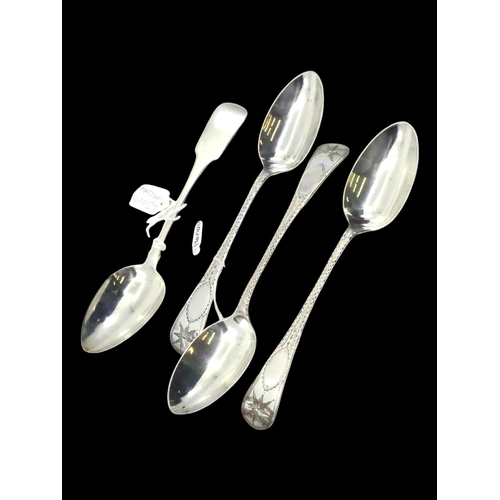 292 - Four silver dessert spoons approx. 171.9 grams