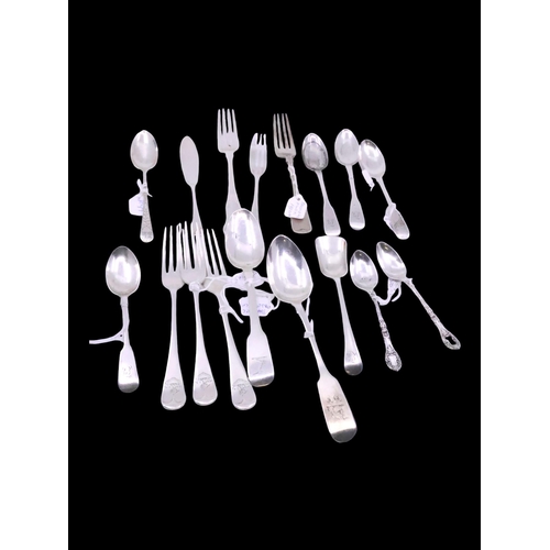 297 - A collection of silver flatware approx. 496 grams