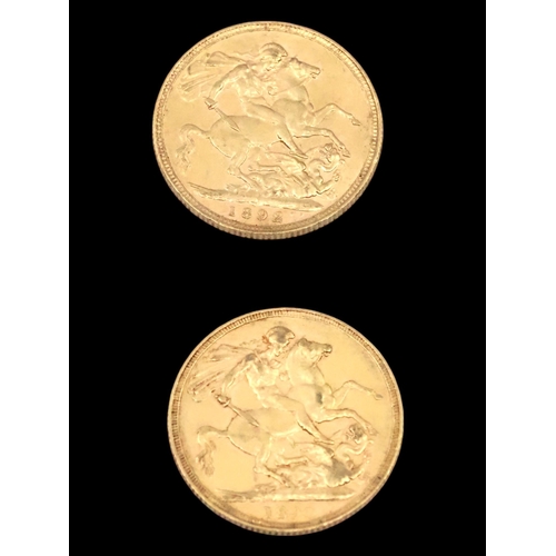 340 - Two sovereigns dated 1892 and 1890