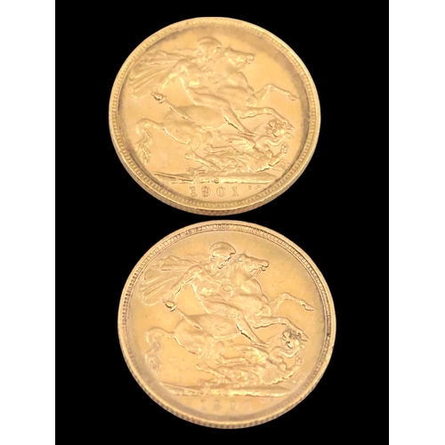 342 - Two sovereigns both dated 1901