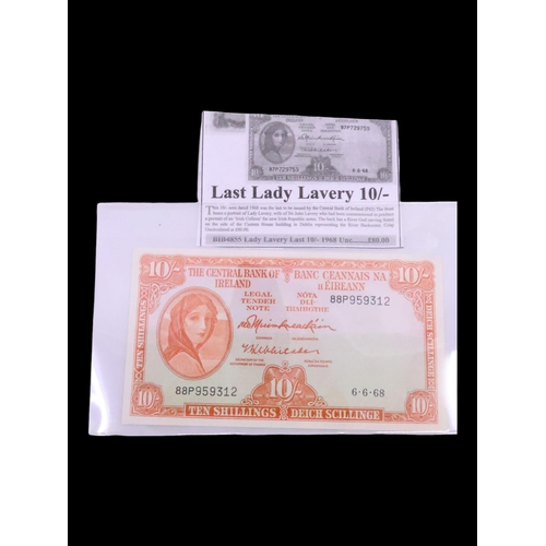 354 - A Lady Lavery 10 Shilling bank note Dated 1968