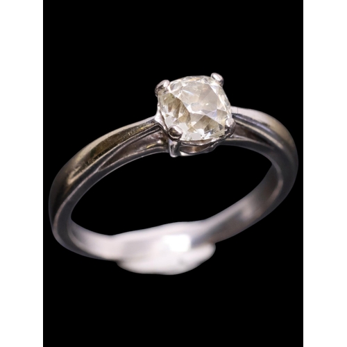 1 - A diamond solitaire ring finger size M, estimated weight of diamond 0.70cts to 0.80cts approx 3.2 gr... 