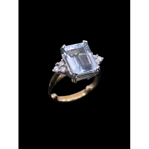 157 - A diamond and gem set cluster ring approx. 2.9 grams finger size C (ring spacers set in band)