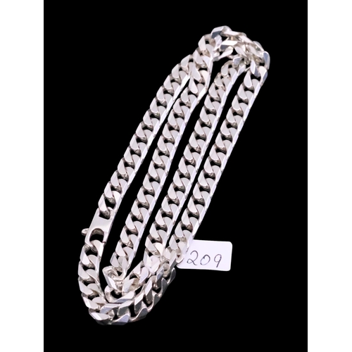 209 - A silver chain approx. 64.8 grams length 22 inches