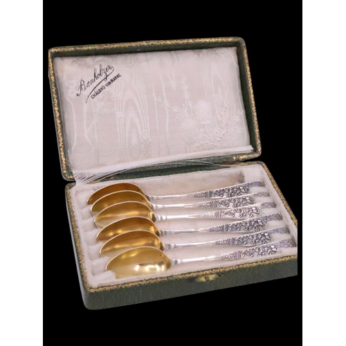 282 - A set of French silver spoons total weight 130 grams