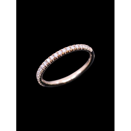 140 - A diamond half eternity ring set in 18ct gold finger size L, total estimated weight of diamonds 0.20... 