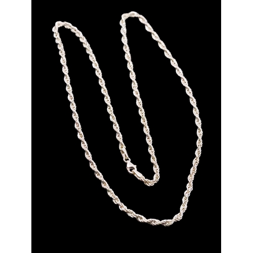 160 - A 14ct gold rope necklet, length approx. 21 inches, total weight approx. 13.8g